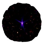 Animation Plasma Ball Going Hot Explode Bigbang Supernova Stars Shining Light Space Universe Zooming Large 18  Premium Round Cushions Back