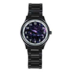 Animation Plasma Ball Going Hot Explode Bigbang Supernova Stars Shining Light Space Universe Zooming Stainless Steel Round Watch by Mariart