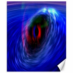 Black Hole Blue Space Galaxy Canvas 8  X 10 