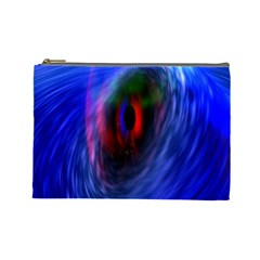 Black Hole Blue Space Galaxy Cosmetic Bag (large) 