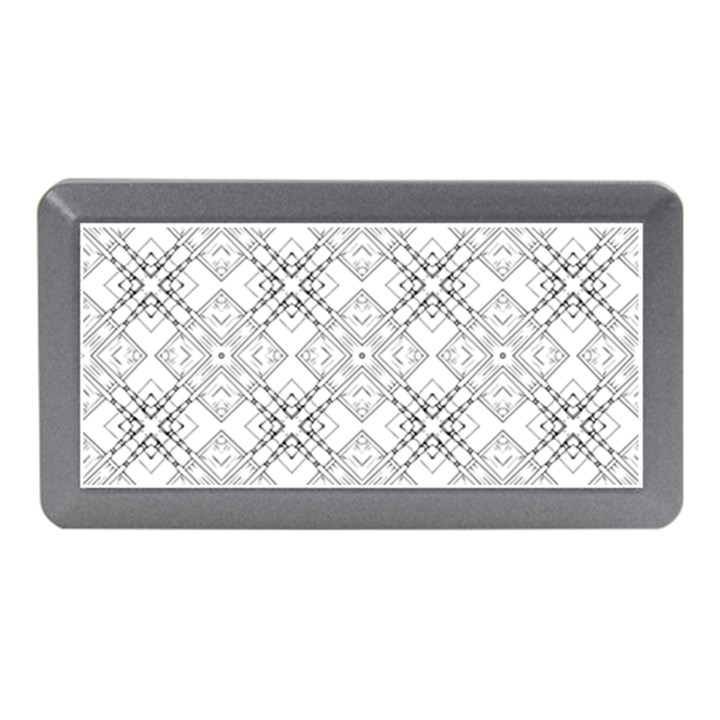 Background Pattern Diagonal Plaid Black Line Memory Card Reader (Mini)