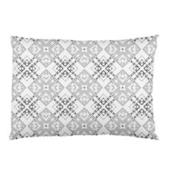 Background Pattern Diagonal Plaid Black Line Pillow Case (two Sides)