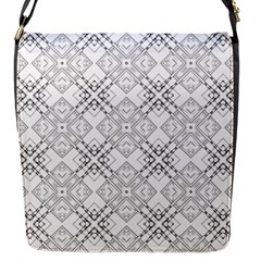 Background Pattern Diagonal Plaid Black Line Flap Messenger Bag (s) by Mariart