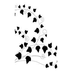 Black Leaf Shower Curtain 48  x 72  (Small) 