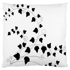 Black Leaf Standard Flano Cushion Case (One Side)