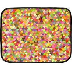 Multicolored Mixcolor Geometric Pattern Fleece Blanket (mini) by paulaoliveiradesign