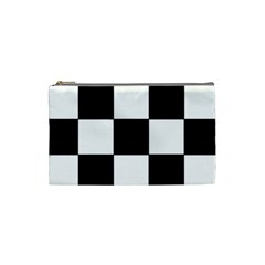 Grid Domino Bank And Black Cosmetic Bag (small)  by Nexatart