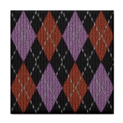 Knit Geometric Plaid Fabric Pattern Face Towel