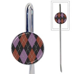 Knit Geometric Plaid Fabric Pattern Book Mark by paulaoliveiradesign