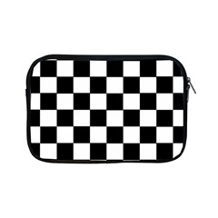 Grid Domino Bank And Black Apple Ipad Mini Zipper Cases by Nexatart