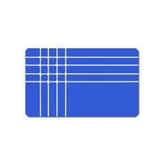 Stripes Pattern Template Texture Blue Magnet (name Card)