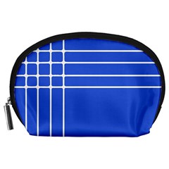 Stripes Pattern Template Texture Blue Accessory Pouches (large)  by Nexatart