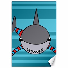 Shark Sea Fish Animal Ocean Canvas 12  X 18  