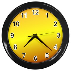 Gradient Orange Heat Wall Clocks (black) by Nexatart