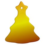 Gradient Orange Heat Christmas Tree Ornament (Two Sides) Front