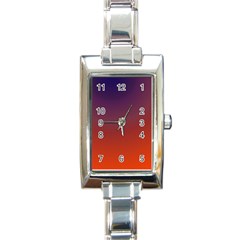 Course Colorful Pattern Abstract Rectangle Italian Charm Watch by Nexatart