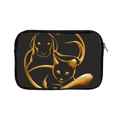 Gold Dog Cat Animal Jewel Dor¨| Apple Ipad Mini Zipper Cases by Nexatart