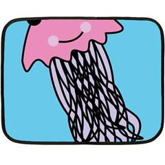 Jellyfish Cute Illustration Cartoon Double Sided Fleece Blanket (mini)  by Nexatart