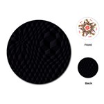 Pattern Dark Black Texture Background Playing Cards (Round)  Front