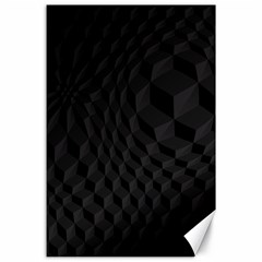 Pattern Dark Black Texture Background Canvas 24  X 36 