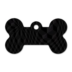 Pattern Dark Black Texture Background Dog Tag Bone (one Side) by Nexatart