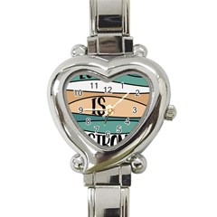 Love Sign Romantic Abstract Heart Italian Charm Watch by Nexatart