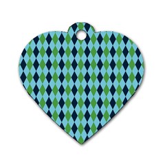 Rockabilly Retro Vintage Pin Up Dog Tag Heart (two Sides) by Nexatart