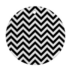 Wave Background Fashion Round Ornament (two Sides) by Nexatart