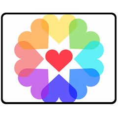 Heart Love Romance Romantic Fleece Blanket (medium) 