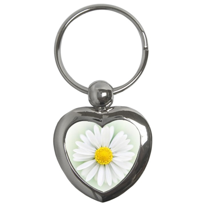 Art Daisy Flower Art Flower Deco Key Chains (Heart) 