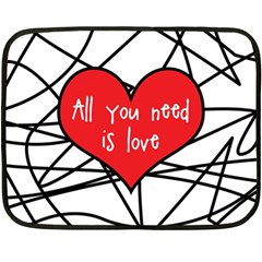 Love Abstract Heart Romance Shape Fleece Blanket (mini) by Nexatart