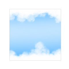 Sky Cloud Blue Texture Small Satin Scarf (square)