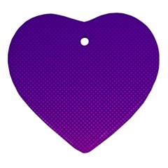 Halftone Background Pattern Purple Heart Ornament (two Sides) by Nexatart