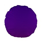 Halftone Background Pattern Purple Standard 15  Premium Round Cushions Front