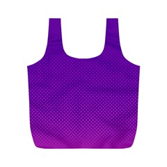 Halftone Background Pattern Purple Full Print Recycle Bags (m) 