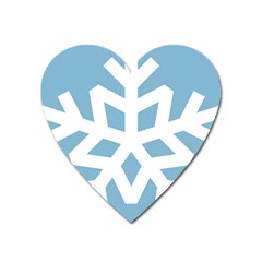 Snowflake Snow Flake White Winter Heart Magnet by Nexatart