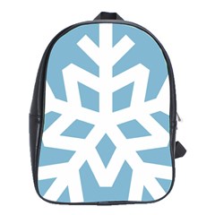 Snowflake Snow Flake White Winter School Bag (large) by Nexatart