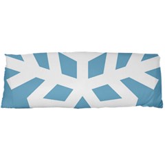 Snowflake Snow Flake White Winter Body Pillow Case Dakimakura (two Sides) by Nexatart