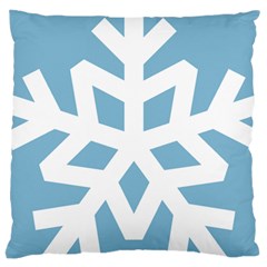 Snowflake Snow Flake White Winter Large Cushion Case (one Side) by Nexatart