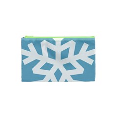 Snowflake Snow Flake White Winter Cosmetic Bag (xs) by Nexatart