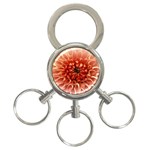 Dahlia Flower Joy Nature Luck 3-Ring Key Chains Front
