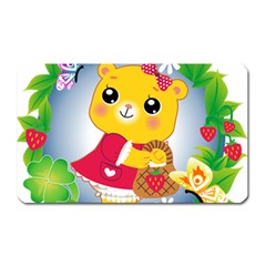 Bear Strawberries Magnet (rectangular)