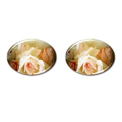 Roses Vintage Playful Romantic Cufflinks (oval)