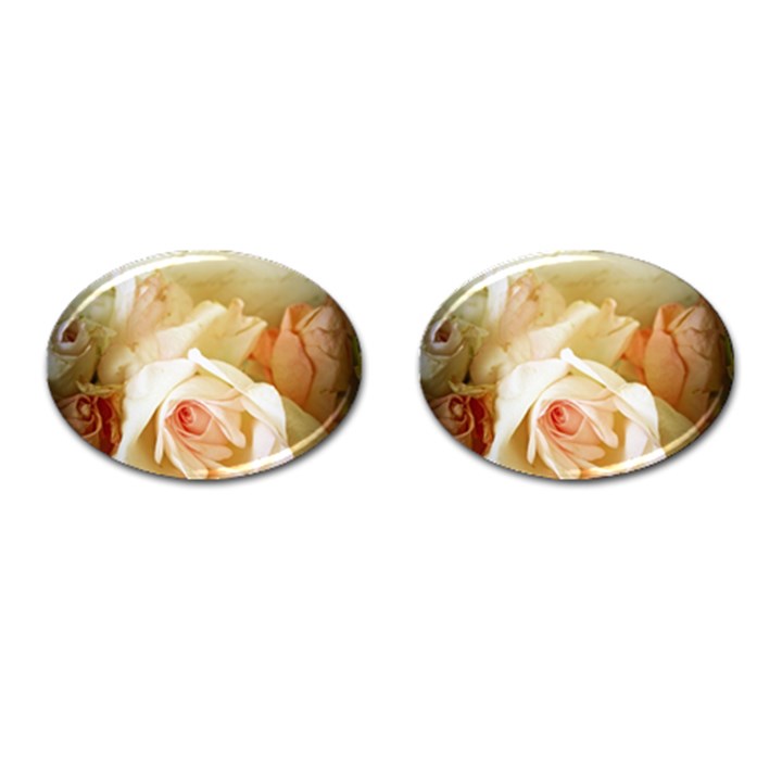 Roses Vintage Playful Romantic Cufflinks (Oval)