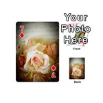 Roses Vintage Playful Romantic Playing Cards 54 (Mini)  Front - Diamond7