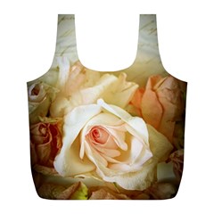 Roses Vintage Playful Romantic Full Print Recycle Bags (l)  by Nexatart