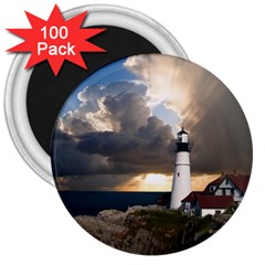 Lighthouse Beacon Light House 3  Magnets (100 Pack) by Nexatart