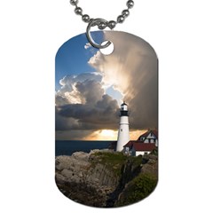 Lighthouse Beacon Light House Dog Tag (one Side) by Nexatart