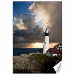 Lighthouse Beacon Light House Canvas 12  X 18   by Nexatart