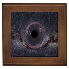 Black Hole Blue Space Galaxy Star Framed Tiles